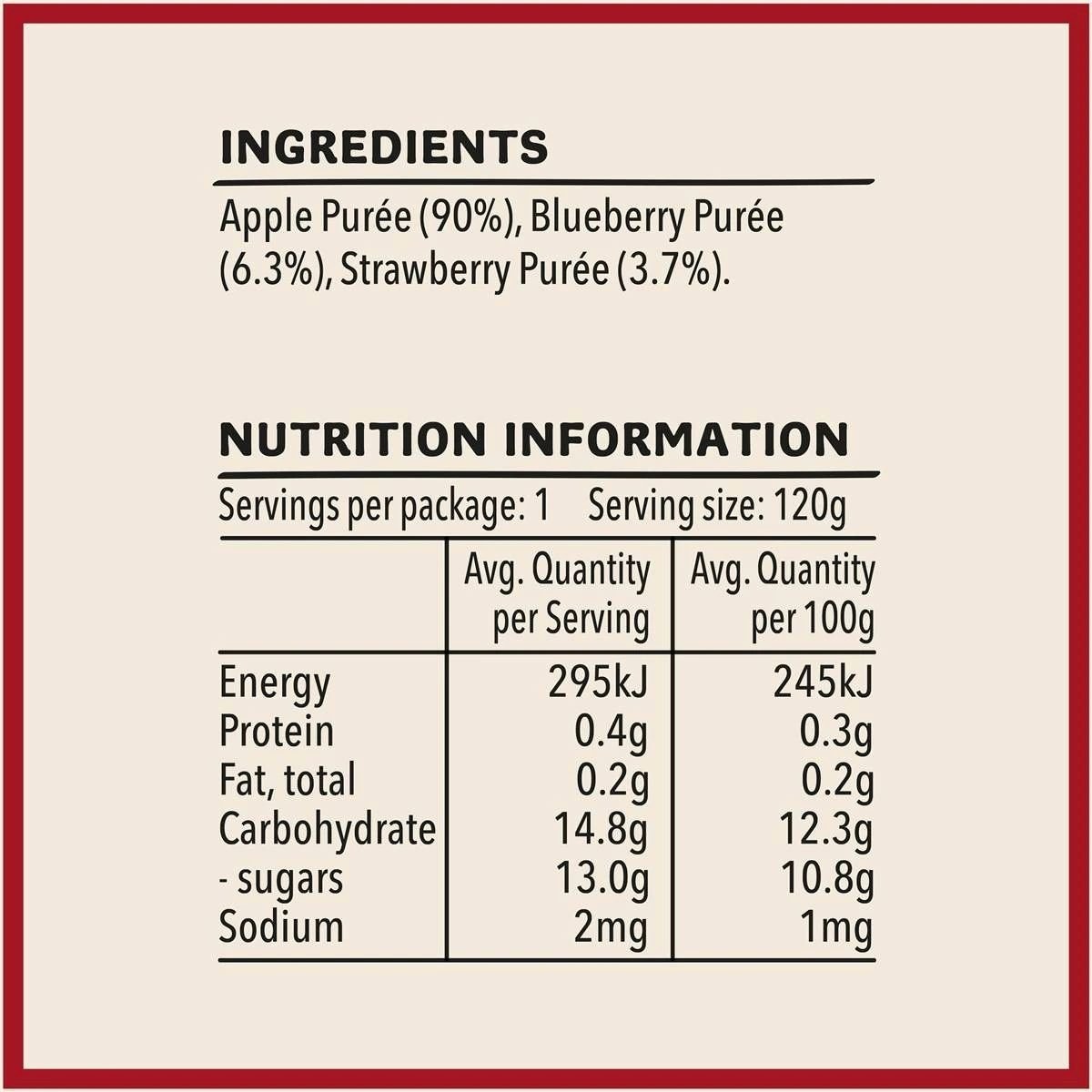 Heinz Apple, Blueberry & Strawberry Baby Food Pouch 8+ Months 120g - Nesh Kids Store