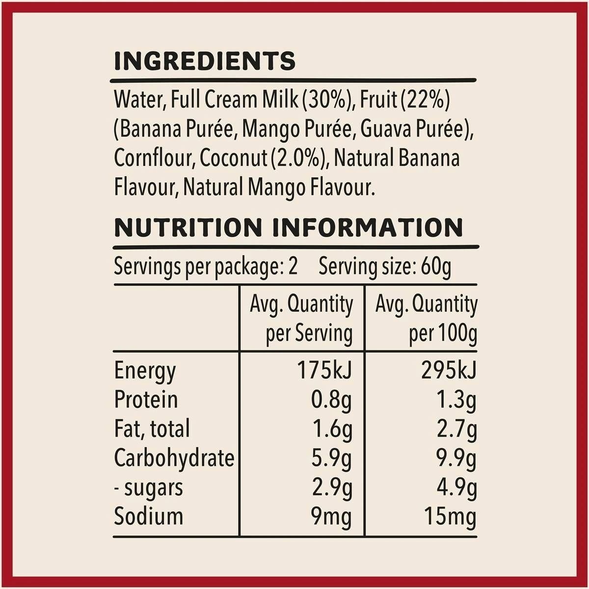 Heinz Tropical Custard Baby No Added Sugar Food Pouch 6+ Months 120g - Nesh Kids Store