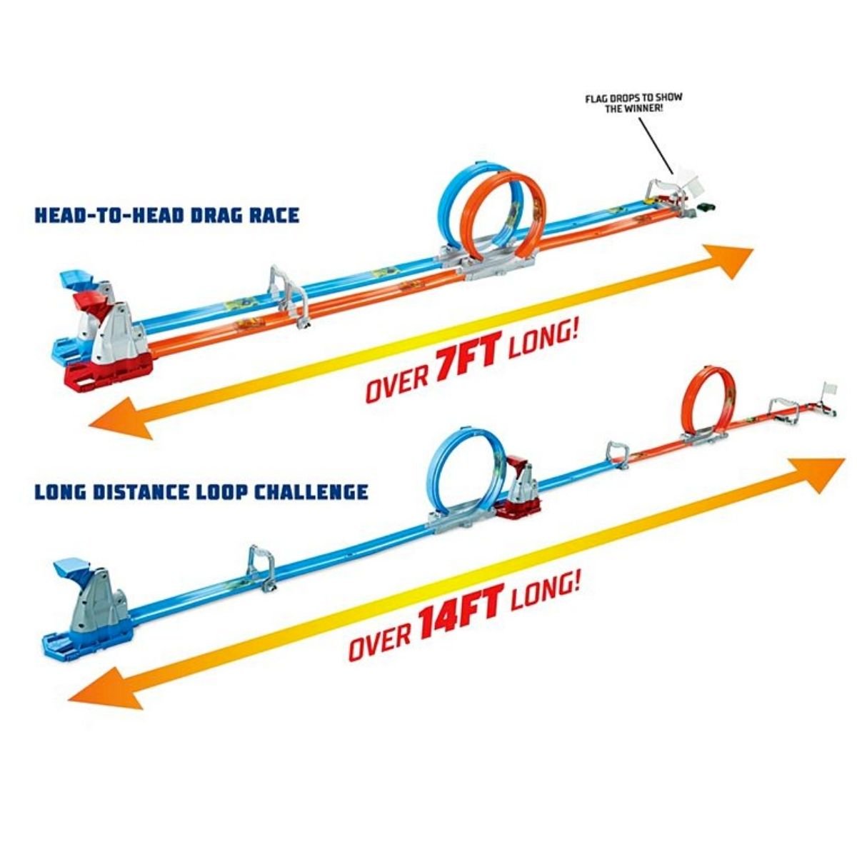 Hot Wheels Double Loop Dash Track Set - Nesh Kids Store