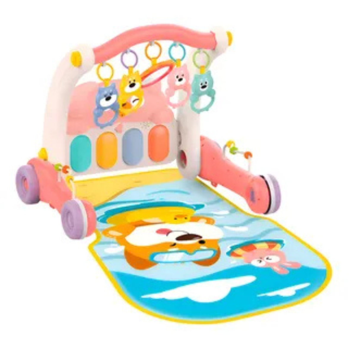 Huanger 2 in 1 Baby Piano Fitness Rack & Activity Walker (HE0613) - Nesh Kids Store