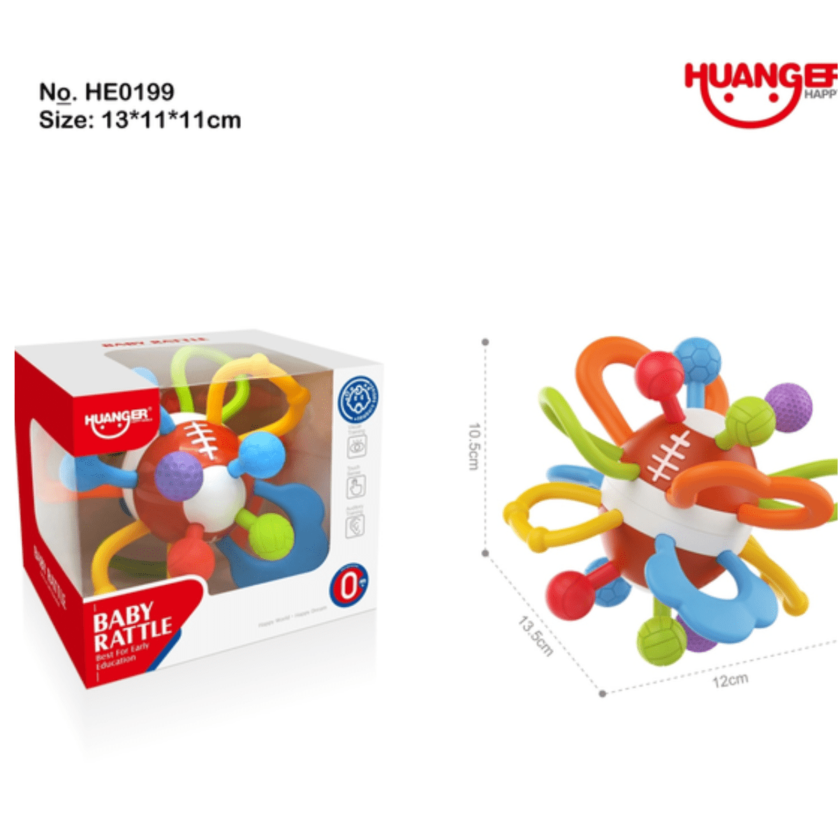 HUANGER HE0199 Newborn Sensory Teether Ball - Nesh Kids Store
