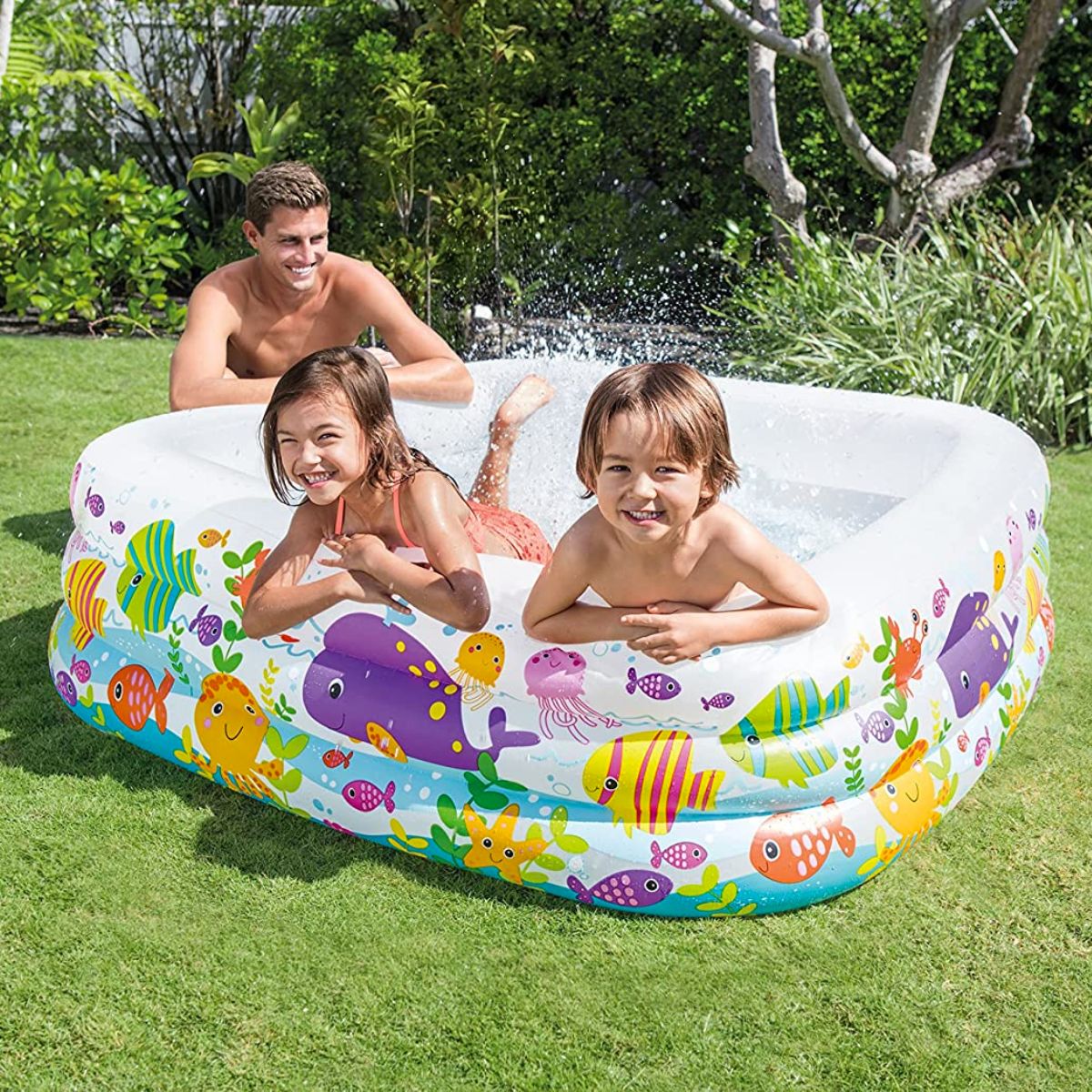 Intex Swim Center Clearview Aquarium Inflatable Pool (62.5' X 62.5' X 19.5') - Nesh Kids Store