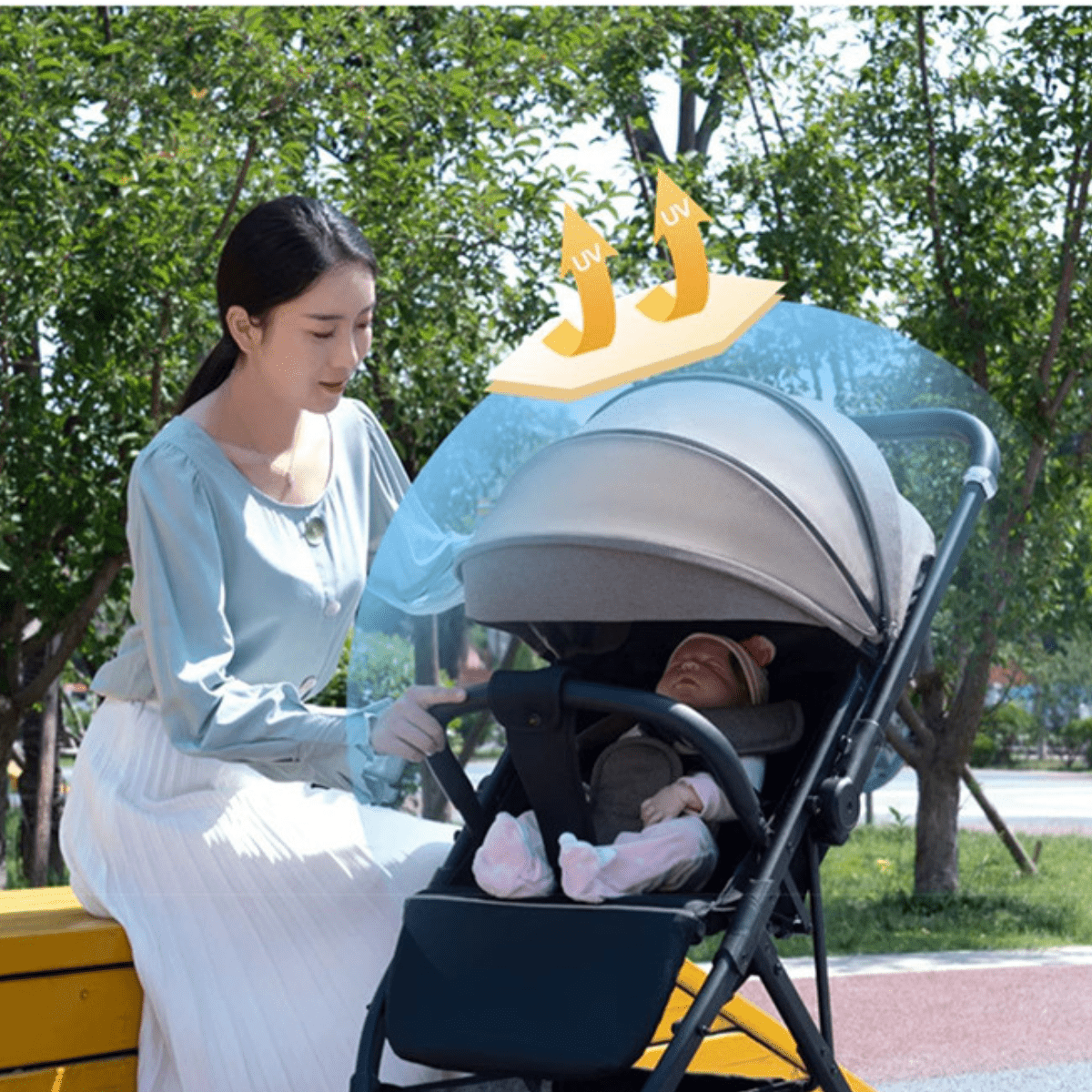 KIDILO BABY STROLLER LIGHT WEIGHT - Adjustable Handle both Side - 6530 - Nesh Kids Store