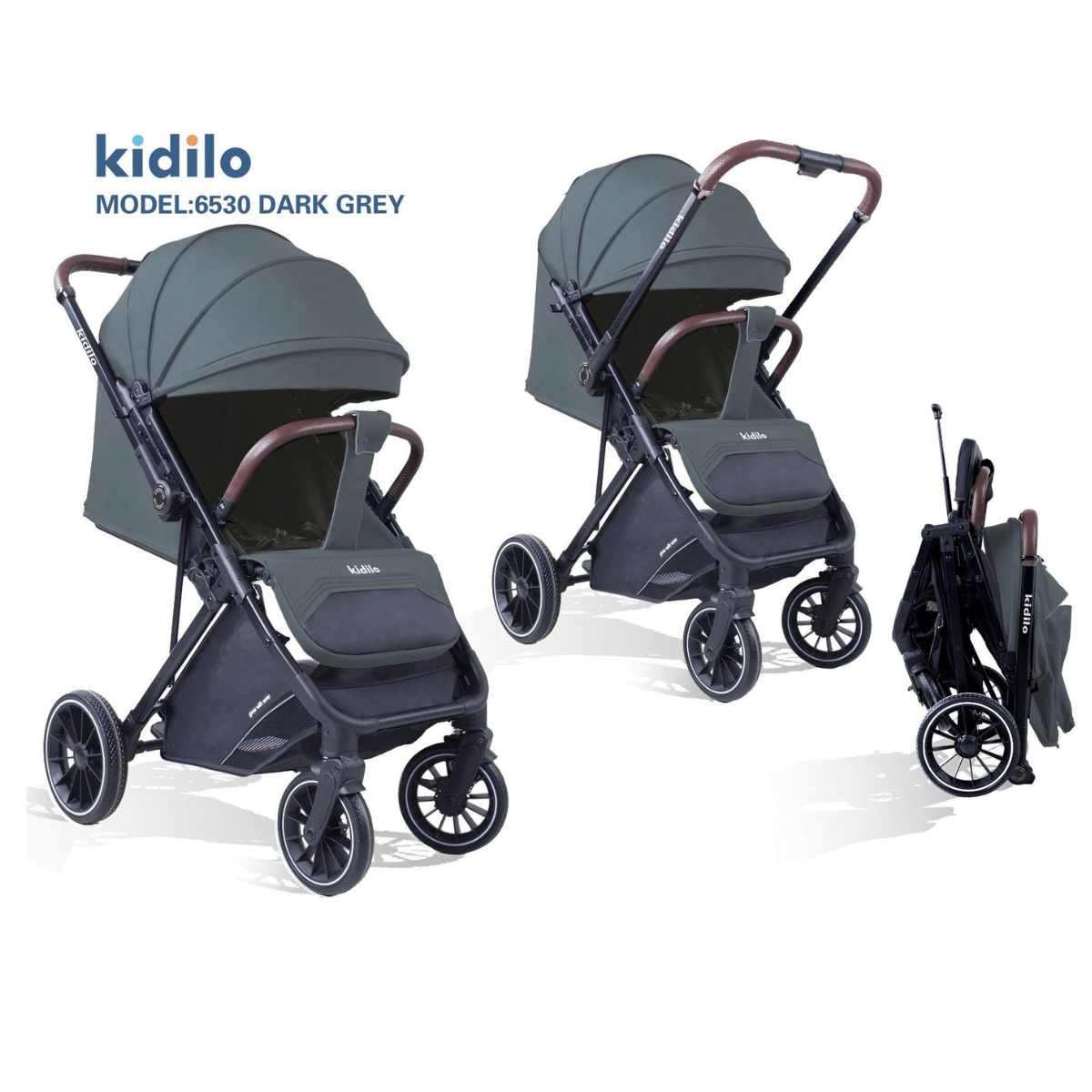 KIDILO BABY STROLLER LIGHT WEIGHT - Adjustable Handle both Side - 6530 - Nesh Kids Store