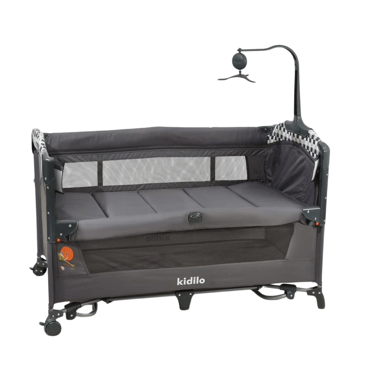 Kidilo Bed side Travel Cot UP650A - GREEN - Nesh Kids Store