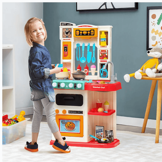 Kids Kitchen Playset with 65 Pieces Accessories (3+) - Nesh Kids Store