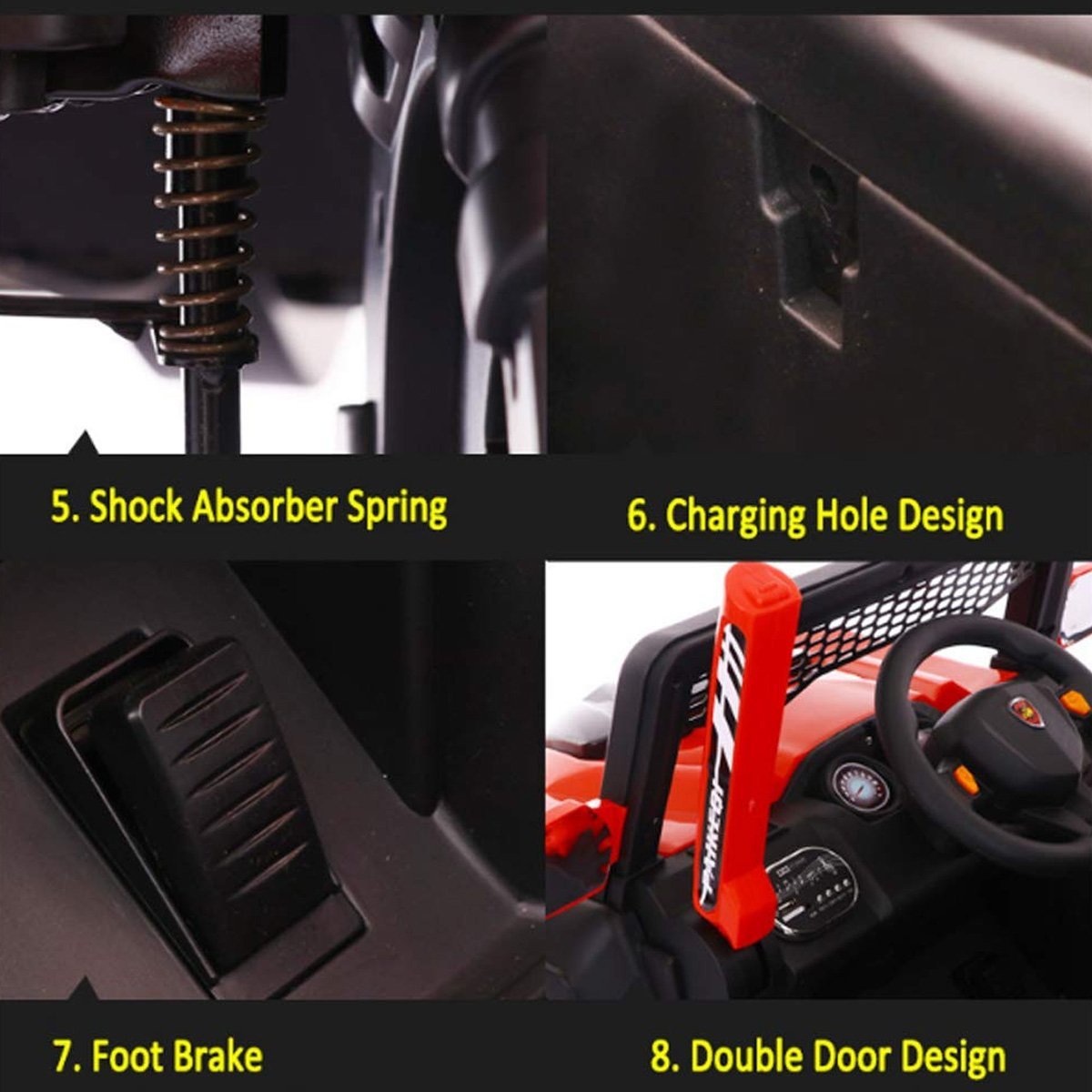 Kids Ride on Jeep with 12V Rechargeable Battery, Music, Lights and Remote Control - Nesh Kids Store