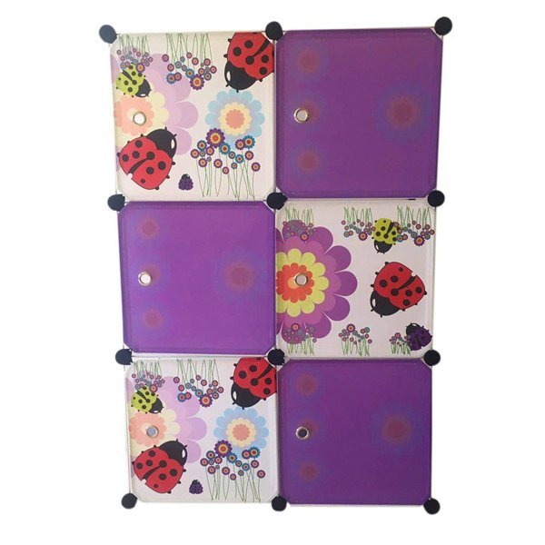 Kids' Storage Organizer - 8 Storage Cube - Lady Bug Design - Nesh Kids Store