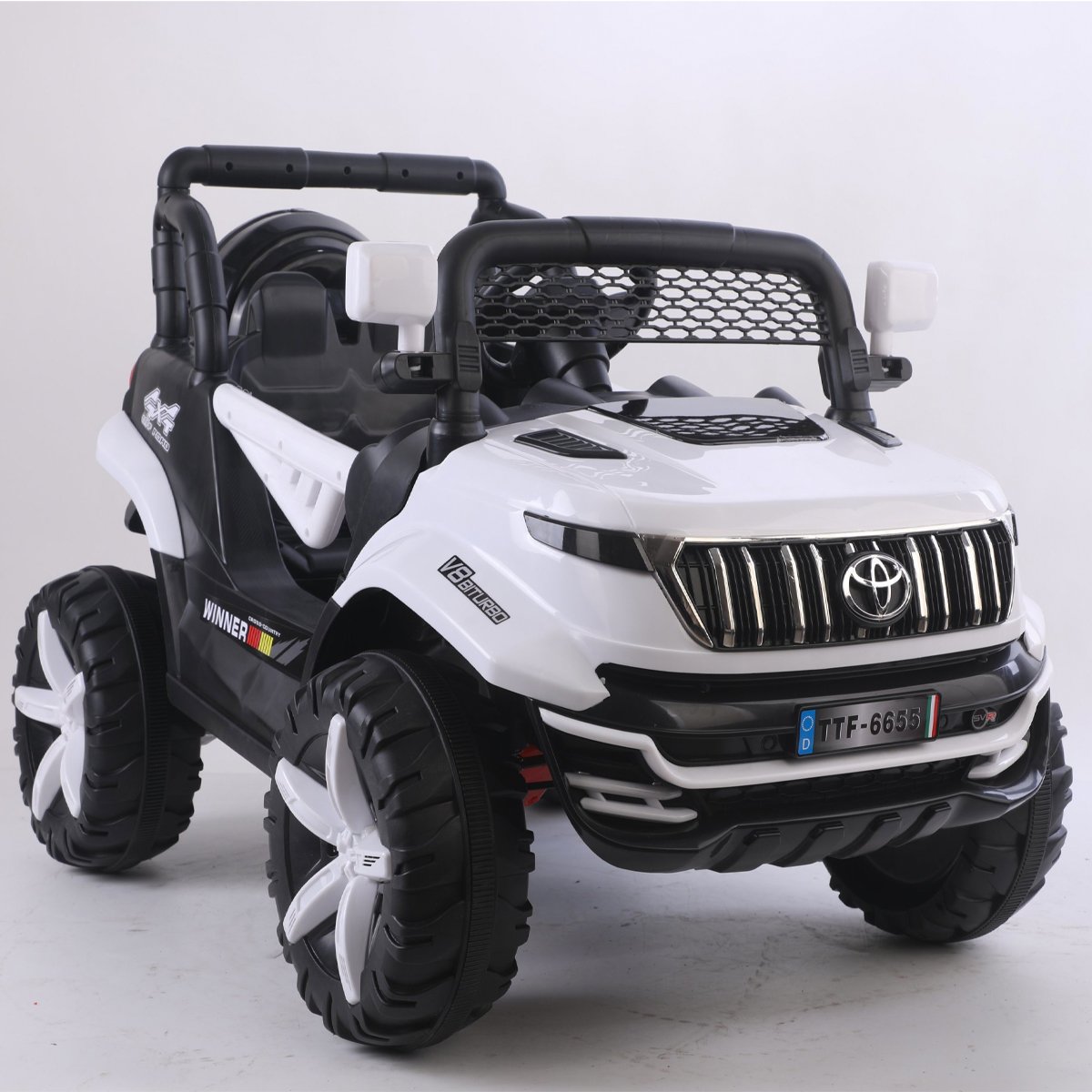 Kids Toyota Ride on Jeep with 12V Rechargeable Battery, Music, Lights and Remote Control (6655) - Nesh Kids Store