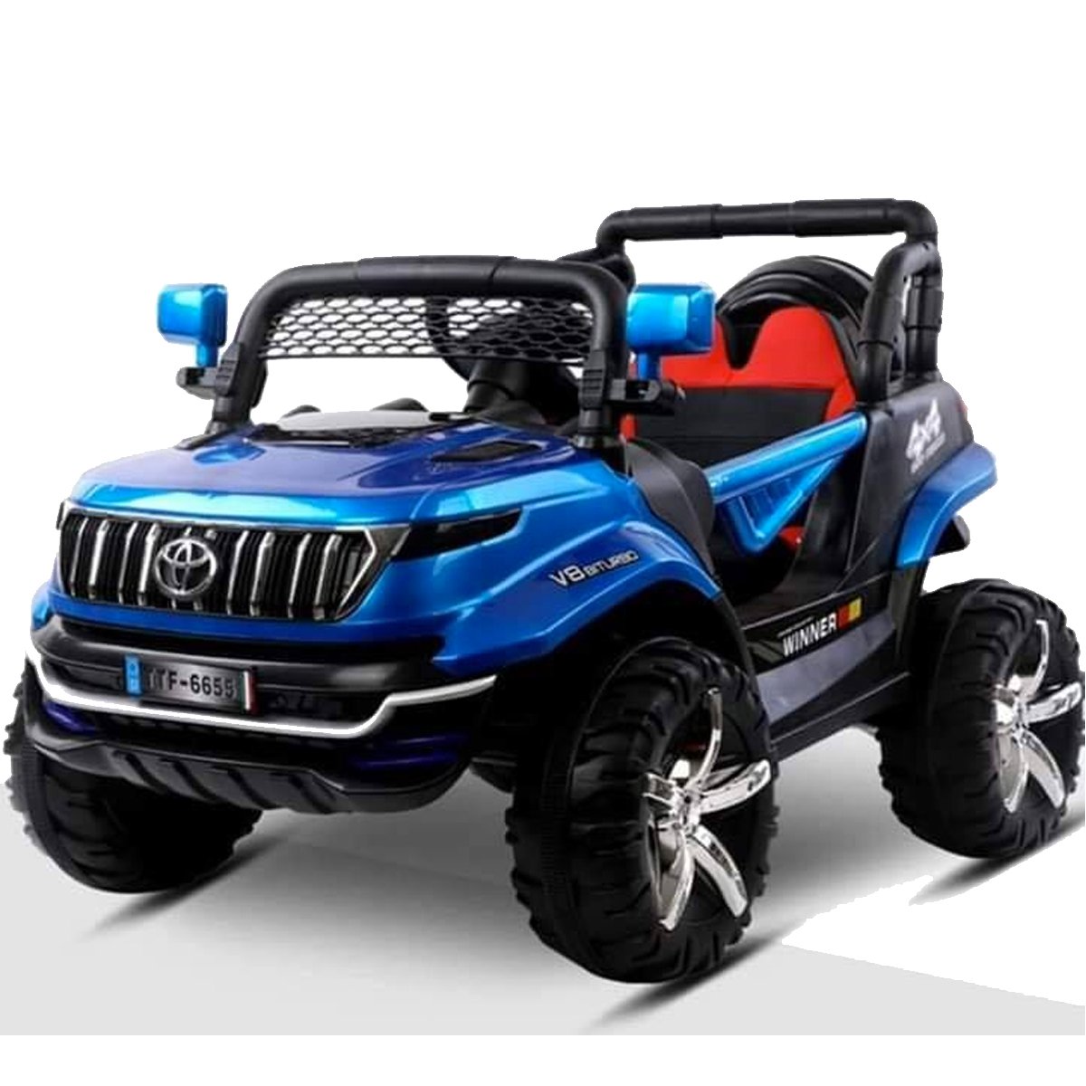 Kids Toyota Ride on Jeep with 12V Rechargeable Battery, Music, Lights and Remote Control (6655) - Nesh Kids Store
