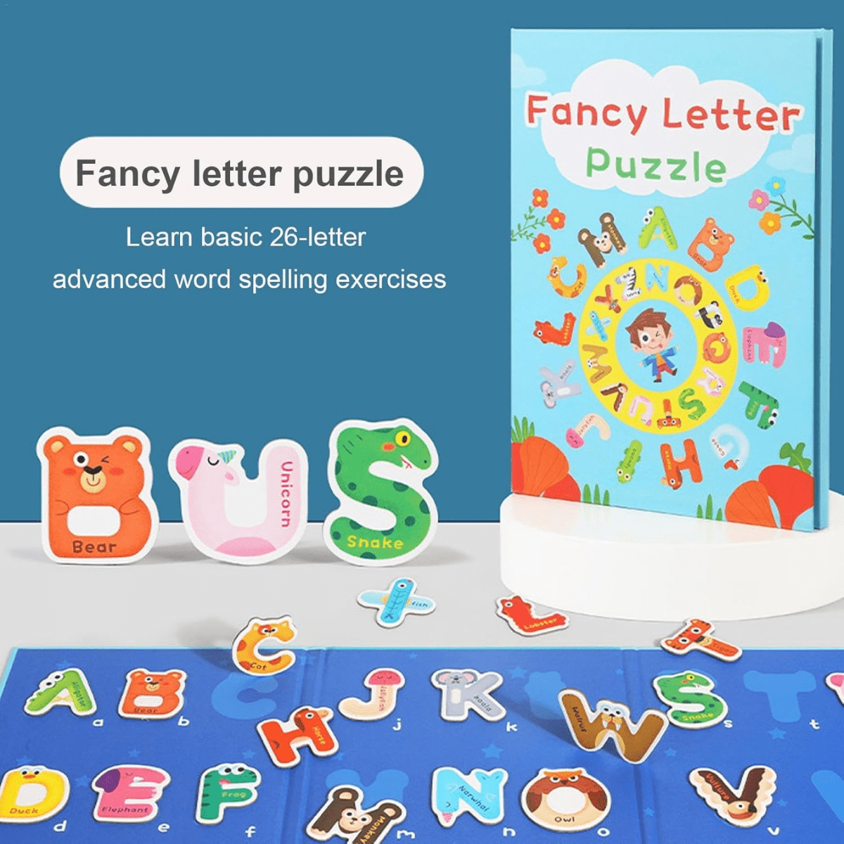 Magnetic Book Fraction Puzzle Letters - Nesh Kids Store