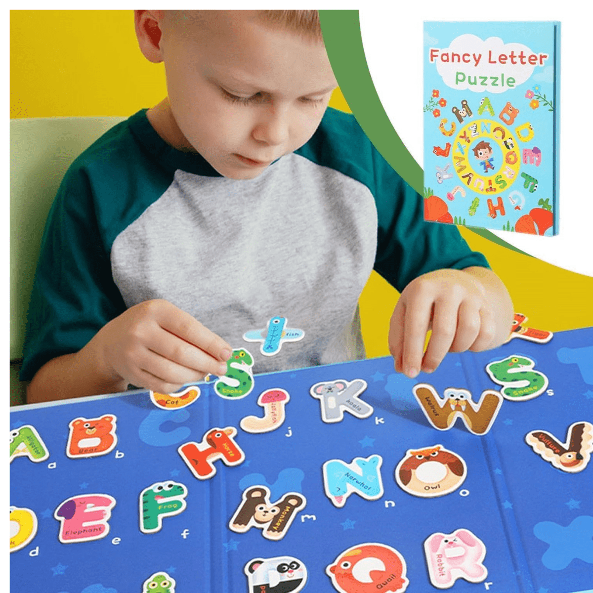 Magnetic Book Fraction Puzzle Letters - Nesh Kids Store