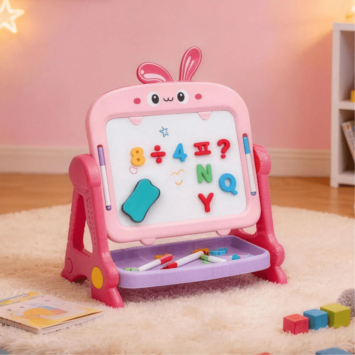 MAGNETIC COLORFUL DRAWING BOARD-Double Side (3+) - Nesh Kids Store