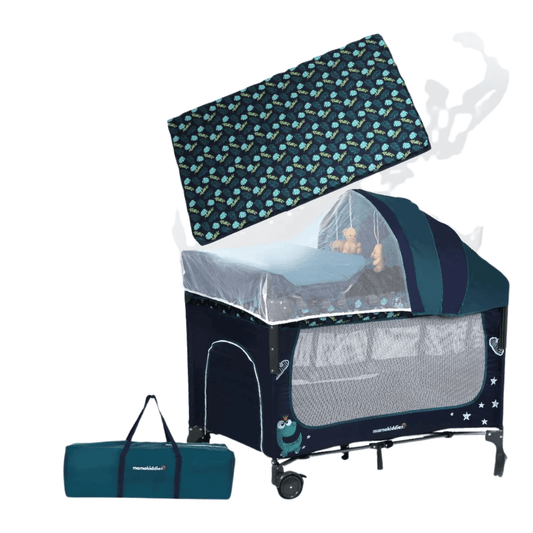 Mamakiddies Baby Travel Cot+Bed side - Nesh Kids Store