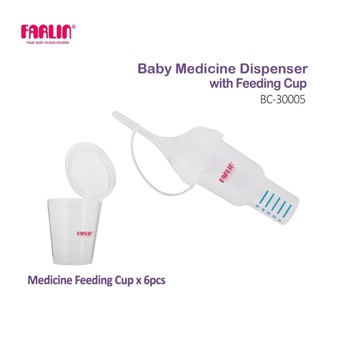 Medicine Dispenser W/Cup 6pcs - Nesh Kids Store