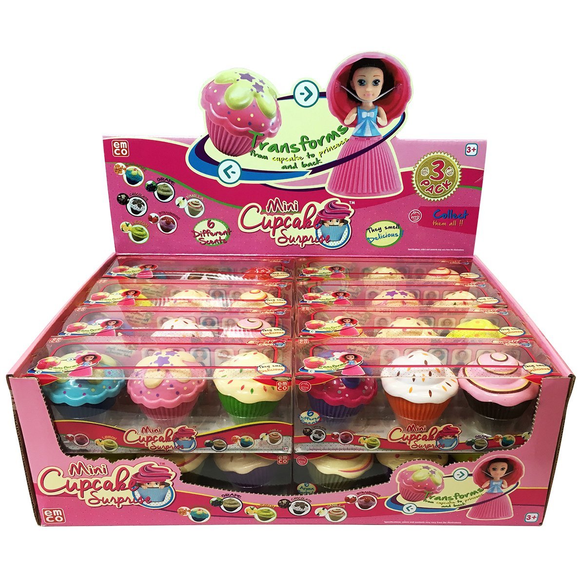 Mini Cupcake Dolls 3-Pcs In One PVC Box - Nesh Kids Store