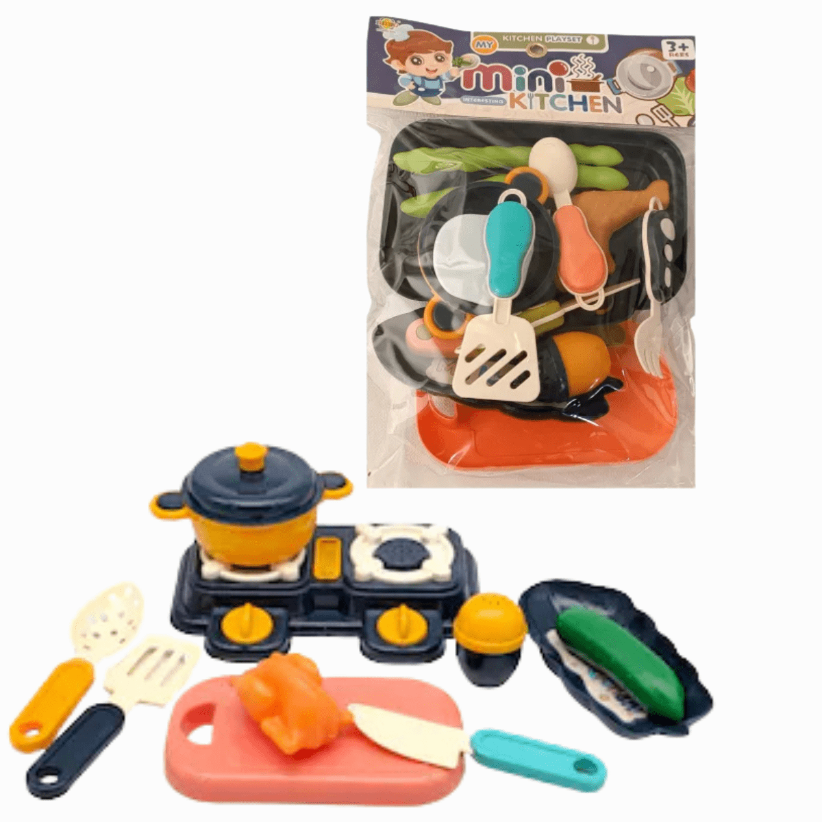 Mini Kitchen Playset – Pretend Cooking Toy for Kids Ages 3+ - Nesh Kids Store