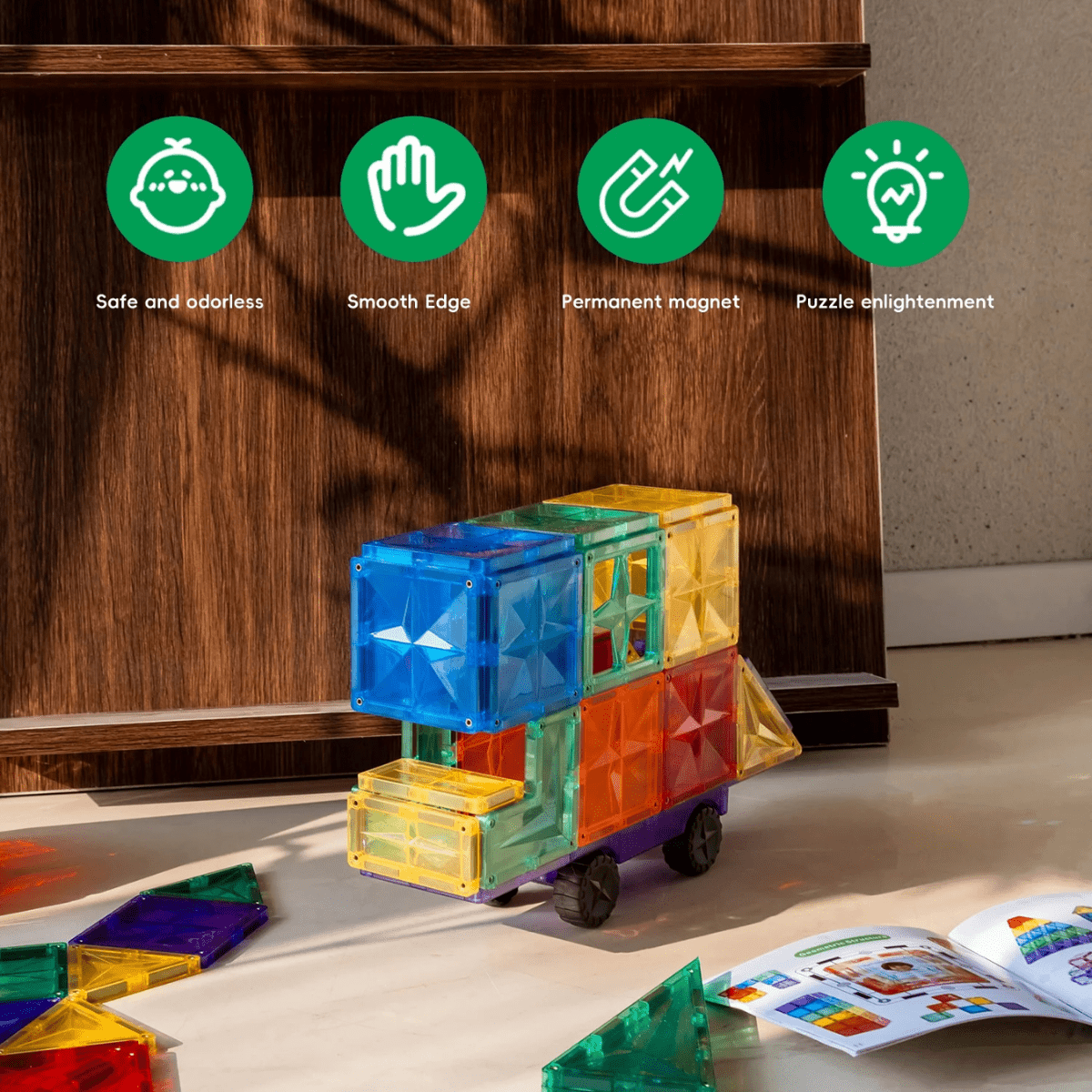 MNTL Magnetic Tiles 29pc Rainbow Set - Nesh Kids Store