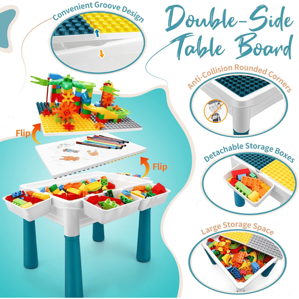 Multifunctional Table and Stool Set for 3-10 Years Kids - Nesh Kids Store