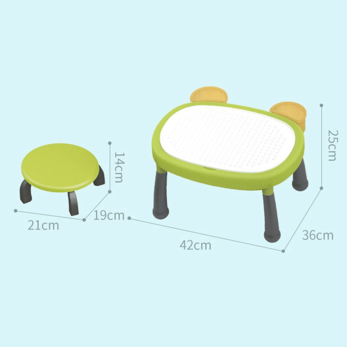 Multifunctional Table for 70 Pcs Blocks with Stool (3+) - Nesh Kids Store