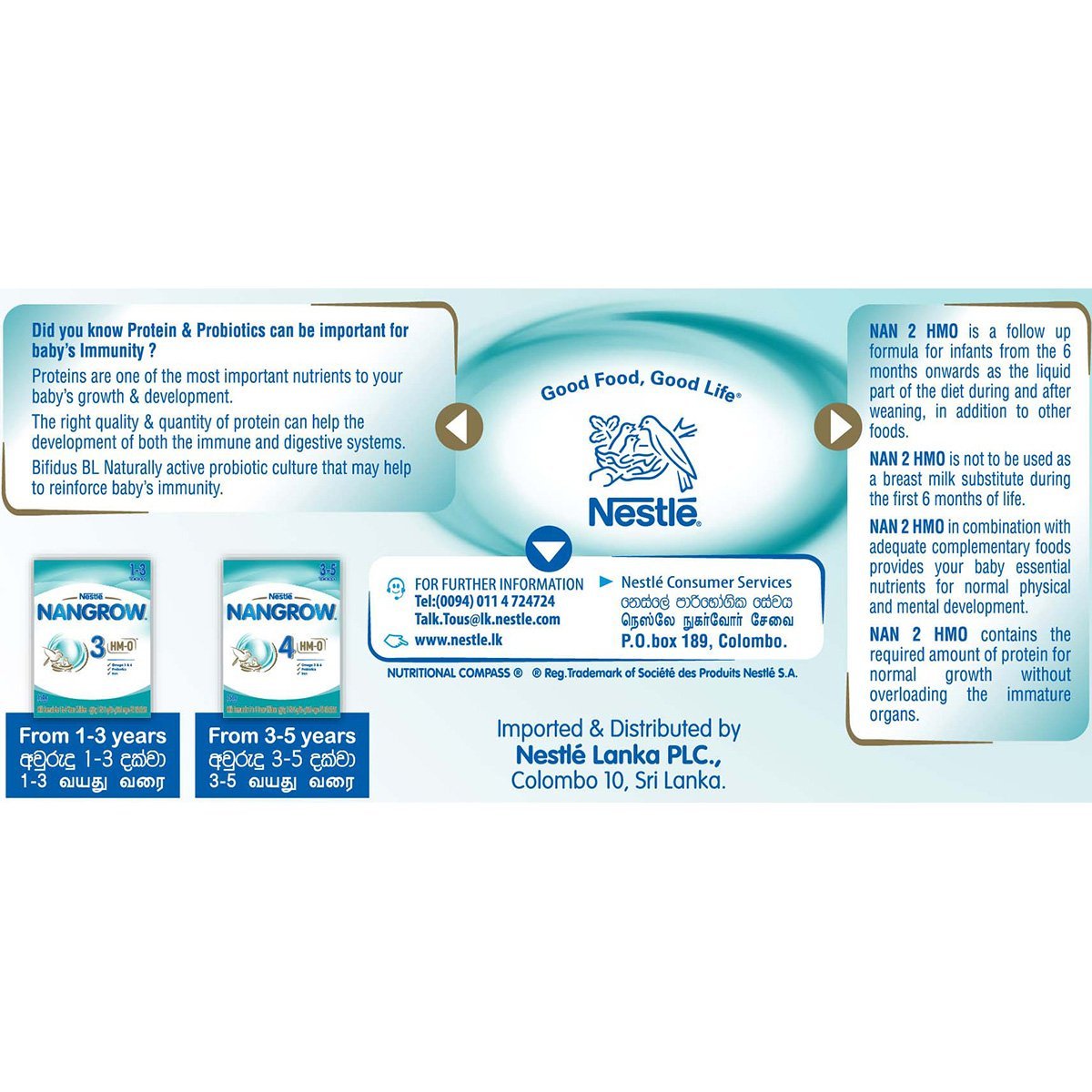 Nestle NAN 2 HMO Follow Up Formula with Iron -6-12 Months, 350g Bag In Box Pack - Nesh Kids Store