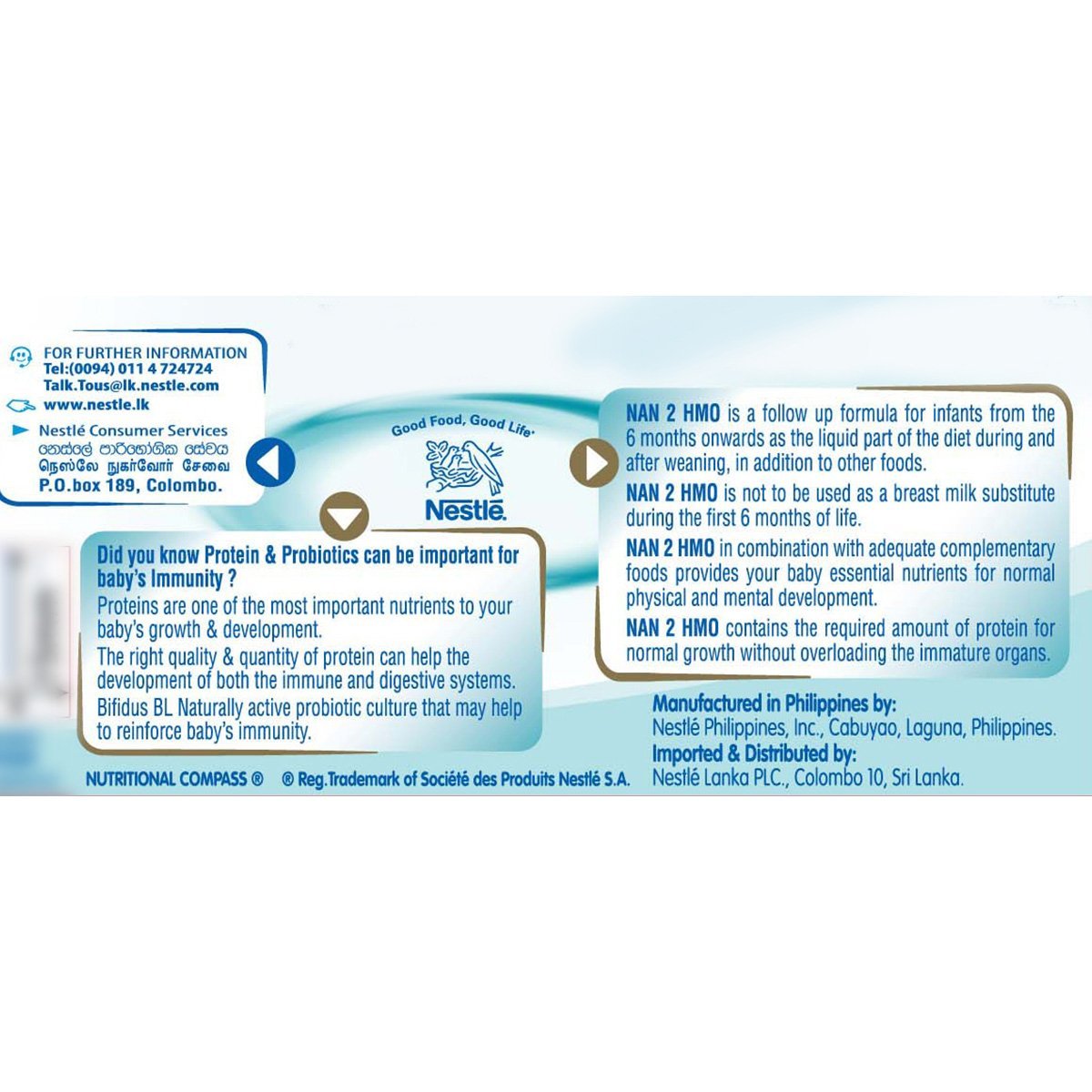 Nestle NAN 2 HMO Follow Up Formula with Iron -6-12 Months, 400g Tin - Nesh Kids Store