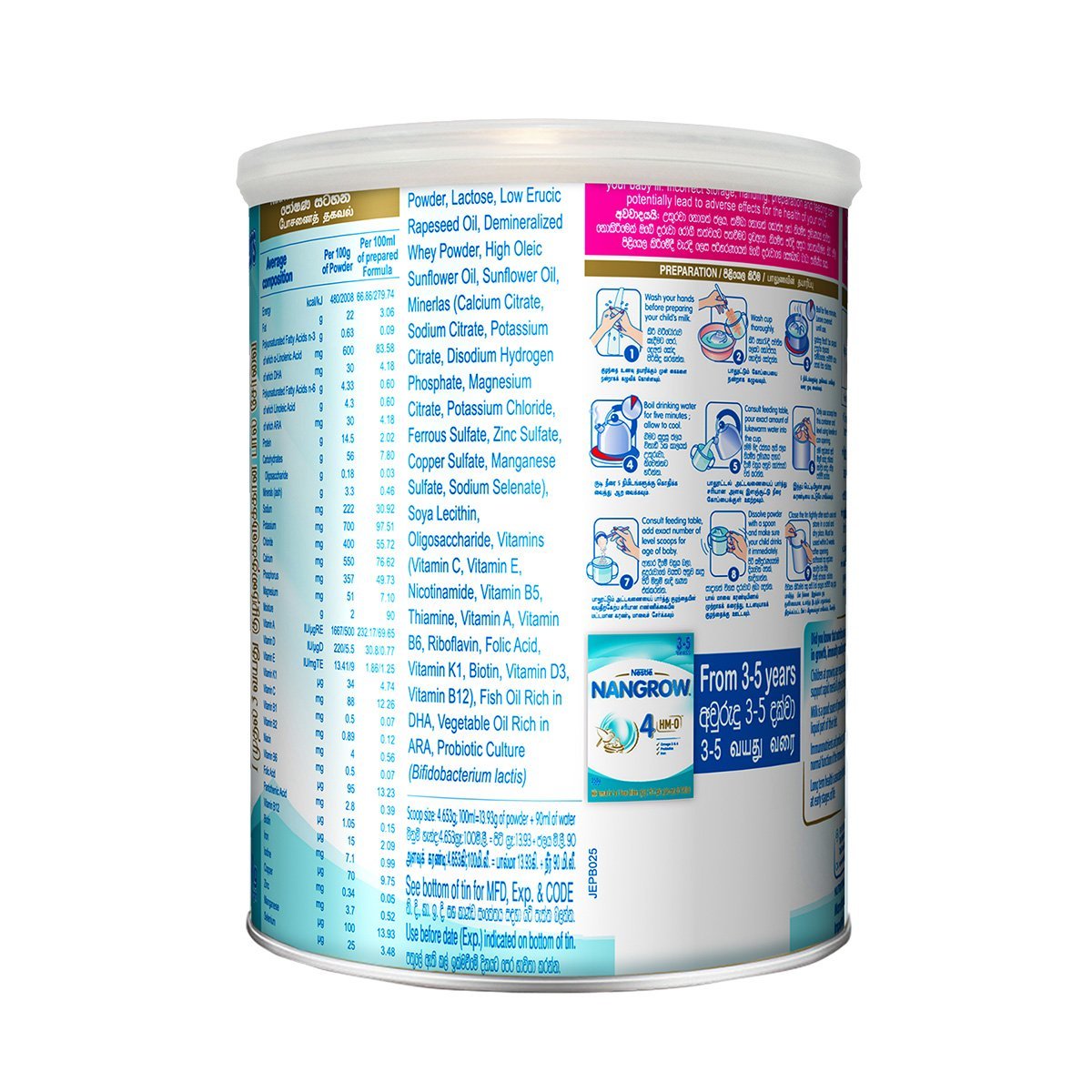 Nestle NANGROW 3 HMO Milk Formula for 1 to 3 years Children, 400g Tin - Nesh Kids Store