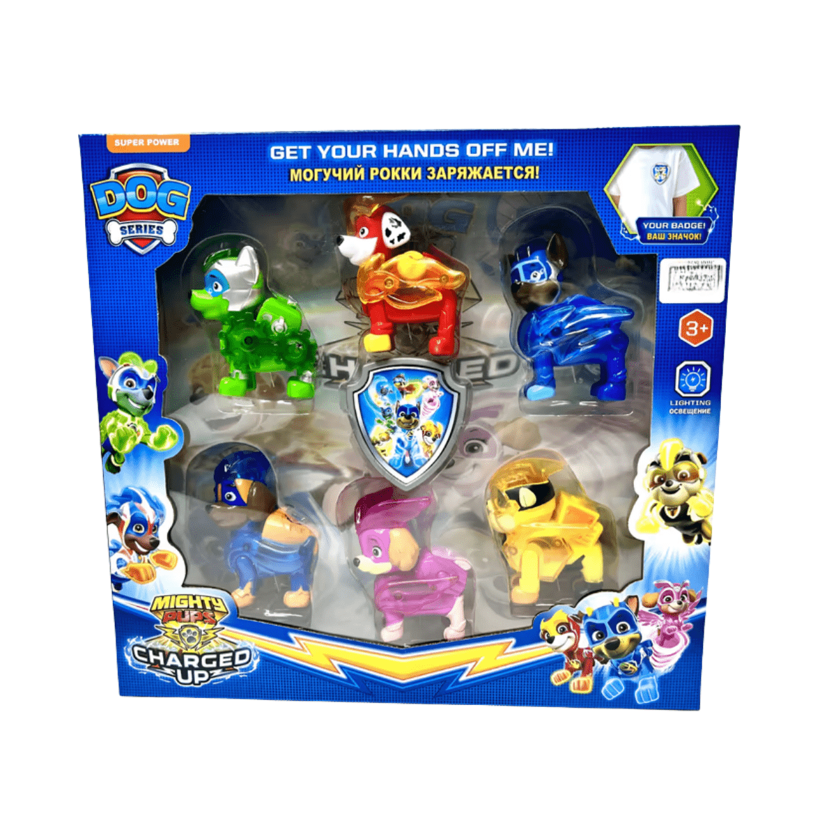 Paw Patrol Glowing Toy Set – 6 Glowing Figures & Badge - Nesh Kids Store