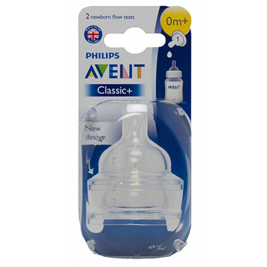 Philips Avent Classic+ Teat - 0M+ Newborn Flow (Twin Pack) - Nesh Kids Store