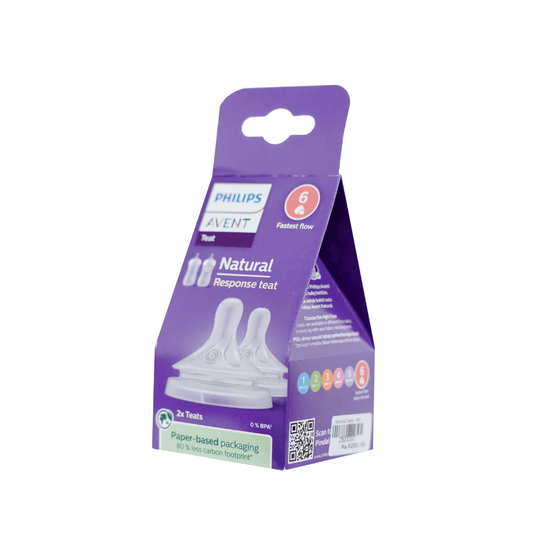 Philips AVENT Natural 6 Fastest Flow Response Teats – 2 Pack | 9m+ - Nesh Kids Store