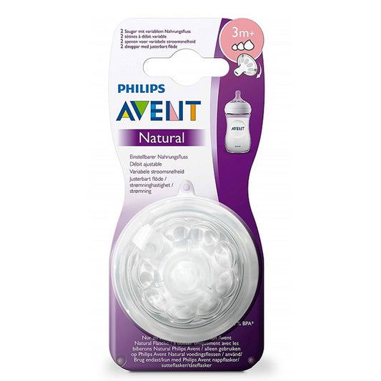 Philips Avent Natural Teat - 3M+ Variable Flow (Twin Pack) - Nesh Kids Store