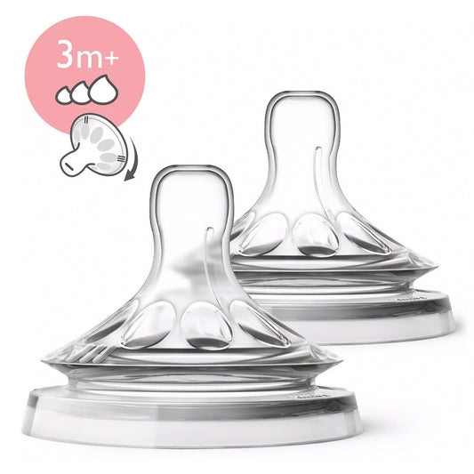 Philips Avent Natural Teat - 3M+ Variable Flow (Twin Pack) - Nesh Kids Store
