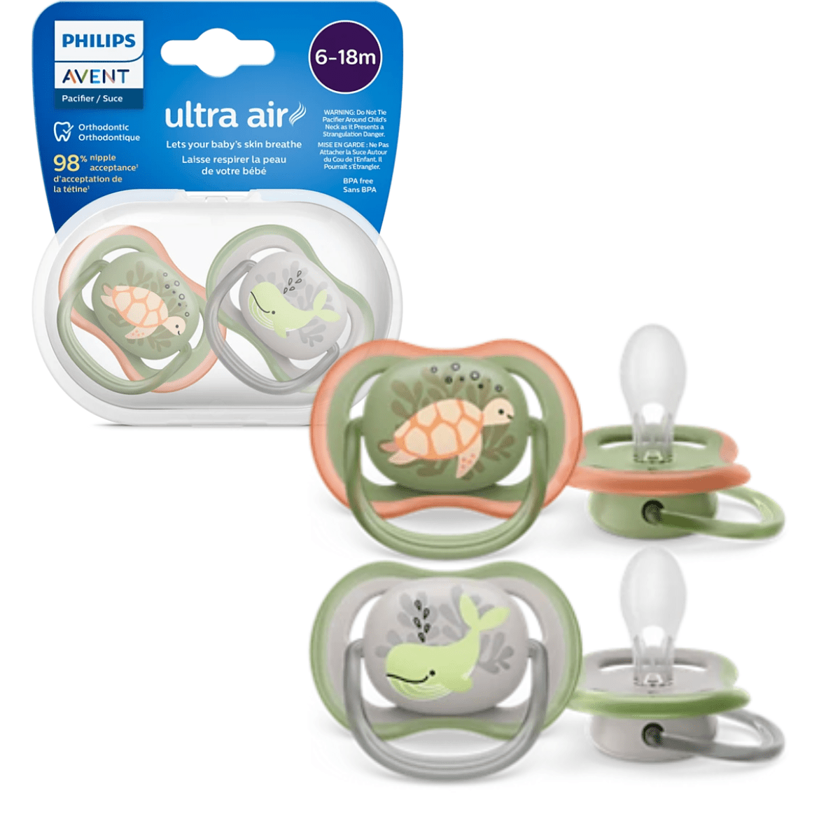 Avent Pacifiers Philips Avent Ultra Air Pacifier SCF085/60 – 6–18 Months - Nesh Kids ...