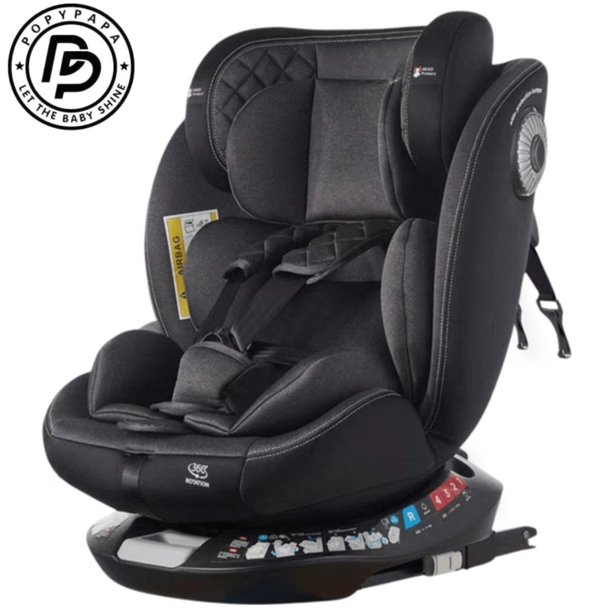 Popypapa G406 Convertible Car Seat+Group 0/I/11/111 - Nesh Kids Store