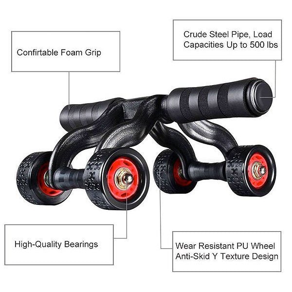 Portable Trainer Ab Roller & Push Up Bar - Nesh Kids Store