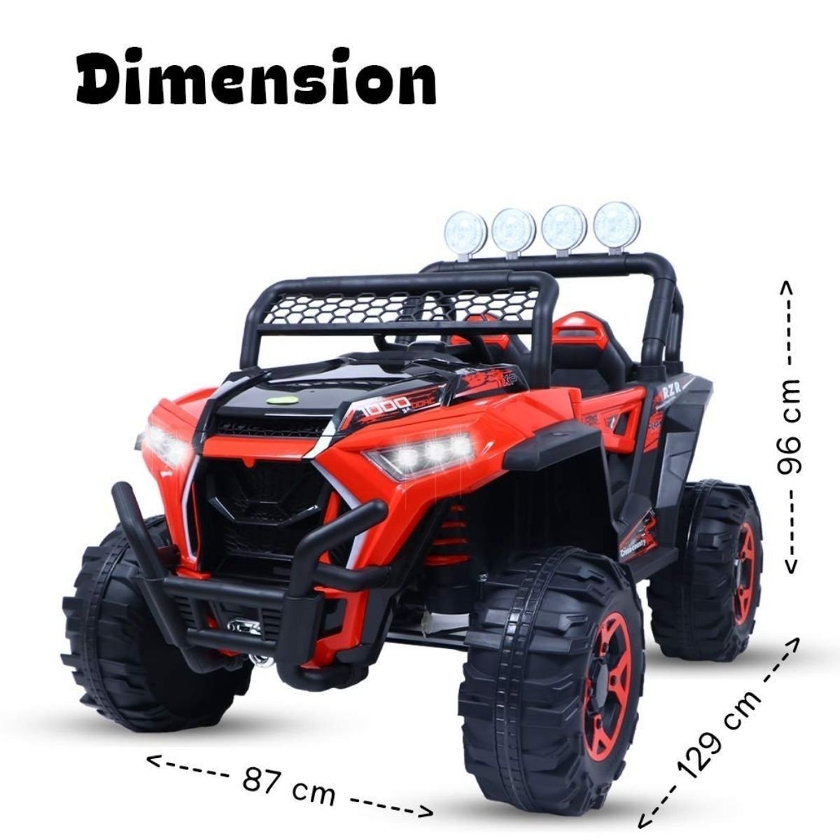 Rechargeable Motor Jeep (with Remote) - 6 Motor with Swing Function (NEL-918) - Nesh Kids Store