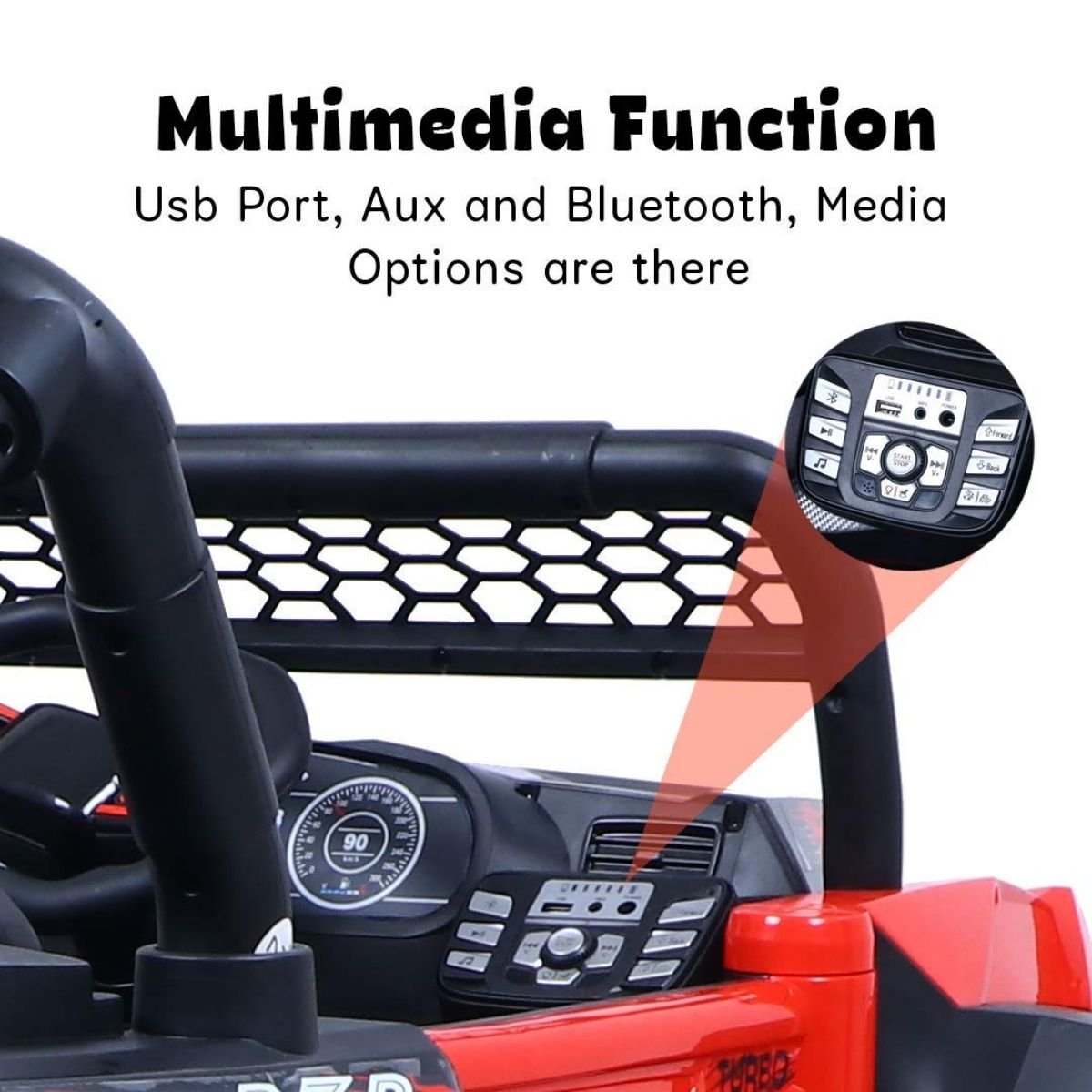 Rechargeable Motor Jeep (with Remote) - 6 Motor with Swing Function (NEL-918) - Nesh Kids Store