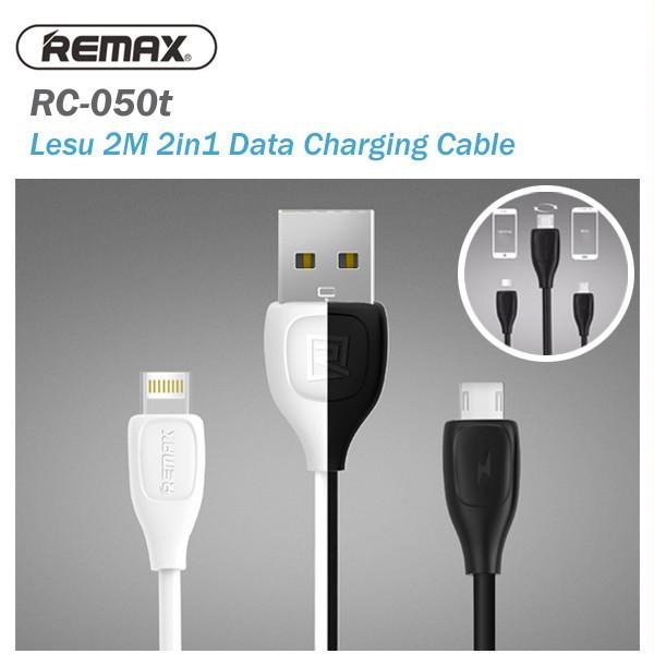 Remax Lesu 2M 2 In 1 Cable for iOS and Android (RC-050t) - Nesh Kids Store