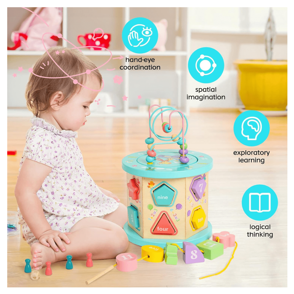 Six side Intelligence Box Beads (3+ Years) - Nesh Kids Store