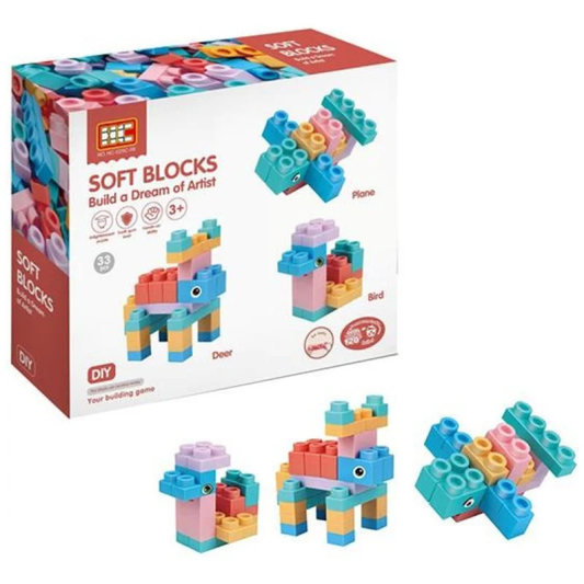 SOFT BUILDING BLOCKS (33 PCS) ACHC-02C-06 - Nesh Kids Store