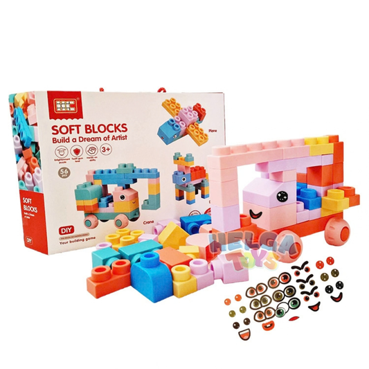 SOFT BUILDING BLOCKS (56 PCS) ACHC-02C-07 - Nesh Kids Store