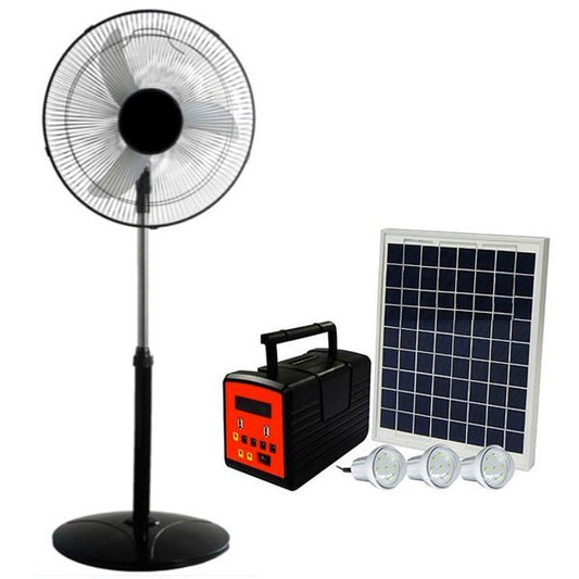 Solar Home Lighting System - 3 Bulb + Pedestal Fan - Nesh Kids Store