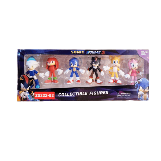 Sonic Prime 6 - Piece Collectible Figure Set 5+ - Nesh Kids Store
