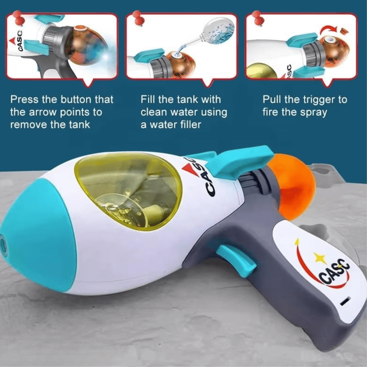 Space Exploration Toy Gun with Lights, Water Spray & Sky Projection – For Kids 3+ - Nesh Kids Store
