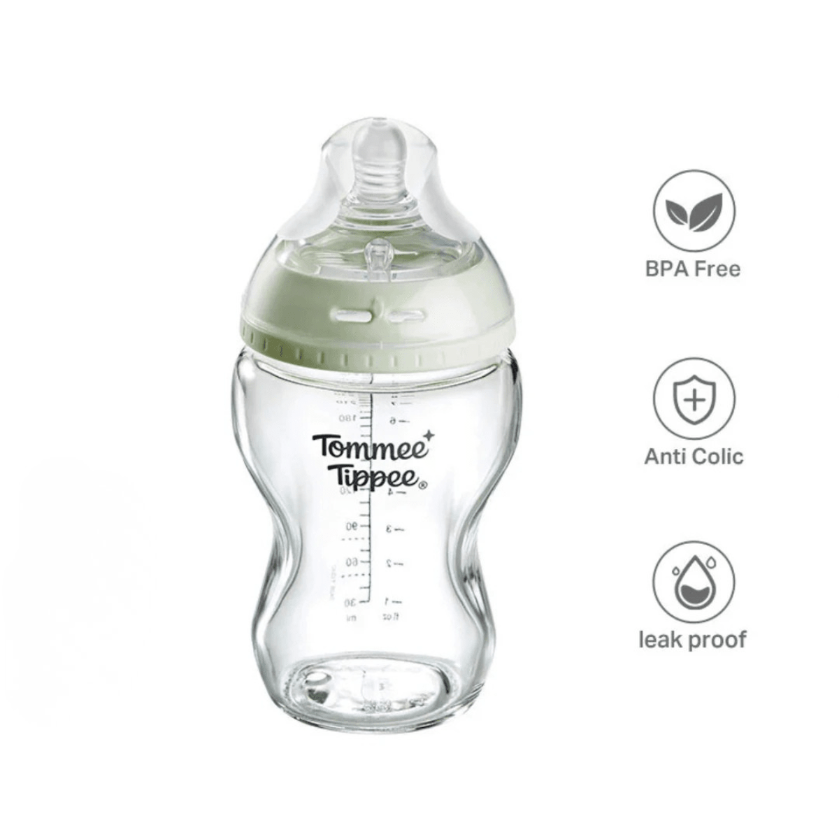 Tommee Tippee Natural Start Glass Baby Bottle 250ml - BPA Free - Nesh Kids Store