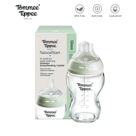 Tommee Tippee Natural Start Glass Baby Bottle 250ml - BPA Free - Nesh Kids Store