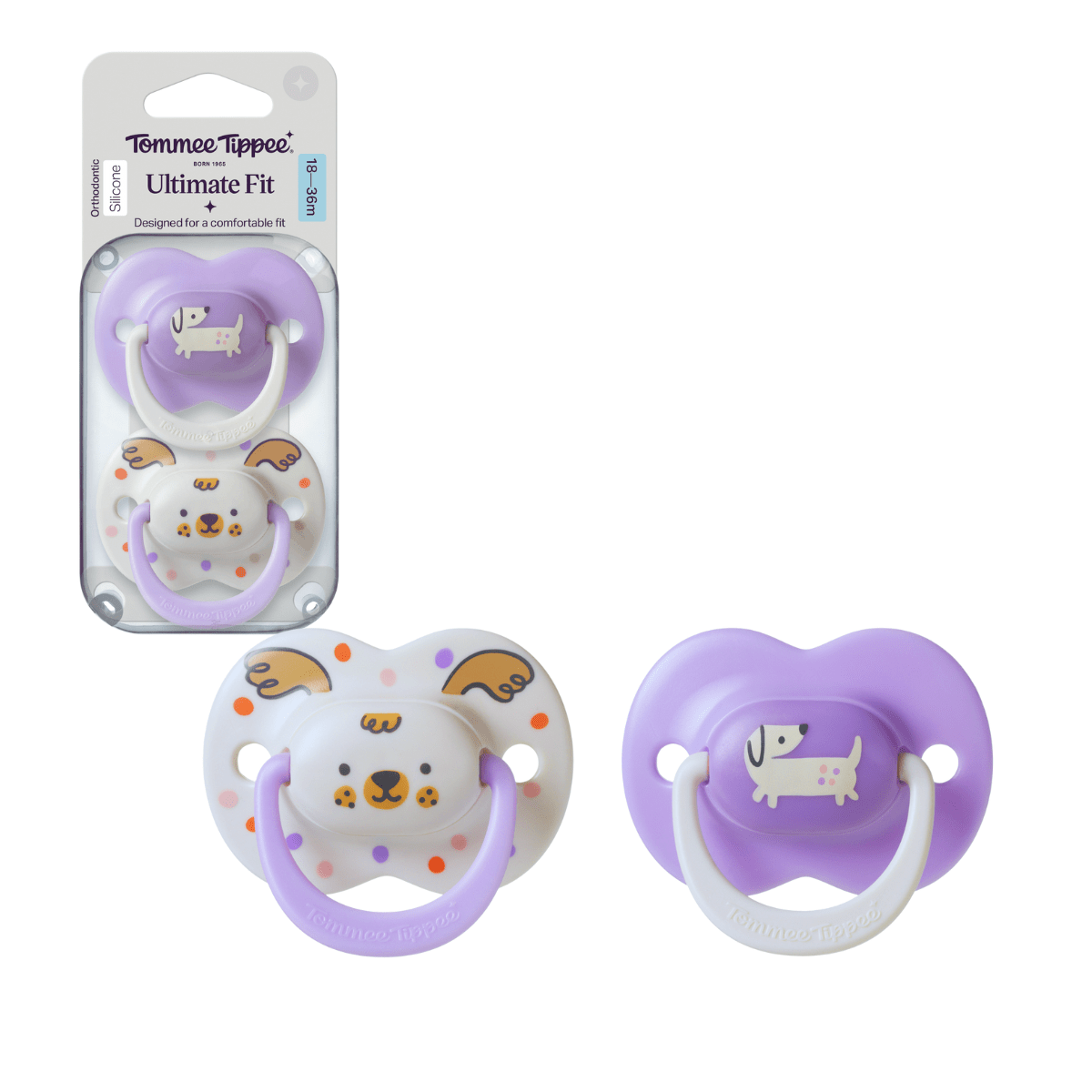 Tommee Tippee Ultra Fit Decorated Soother 18‑36m – Girl - 433658 - Nesh Kids Store