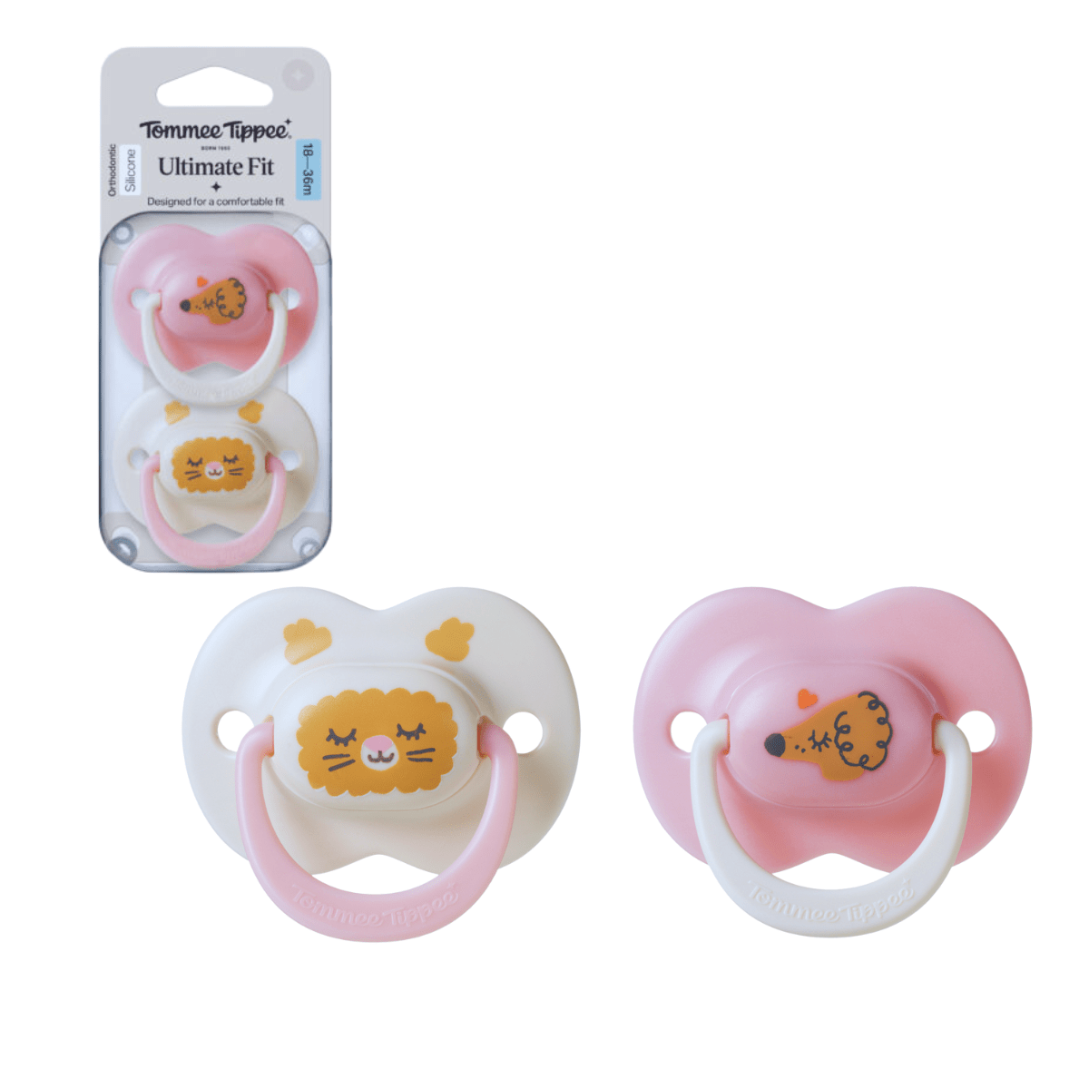 Tommee Tippee Ultra Fit Decorated Soother 18‑36m – Girl - 433658 - Nesh Kids Store