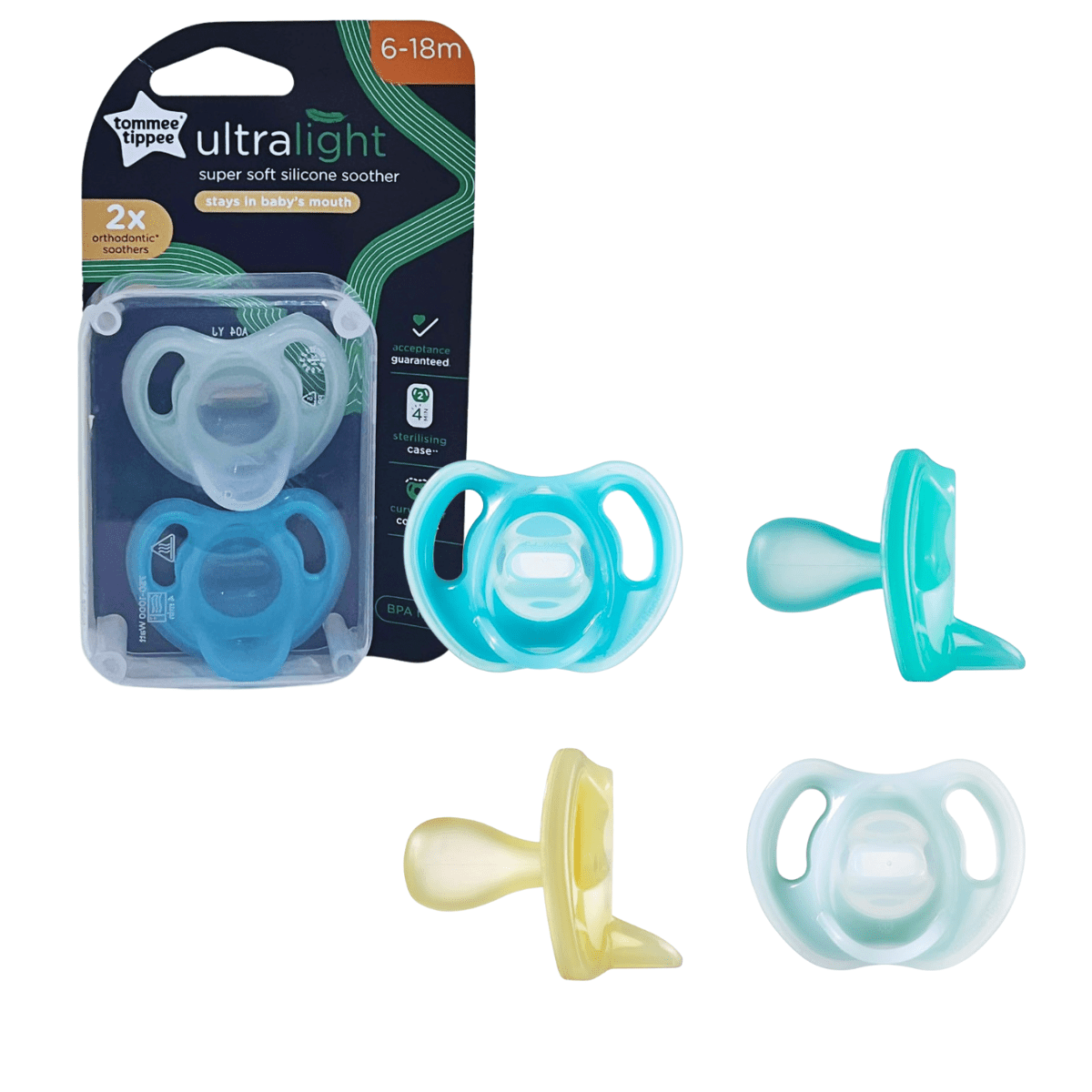 Tommee Tippee Ultra - Light Silicone Pacifier, 6–18 Months - Nesh Kids Store