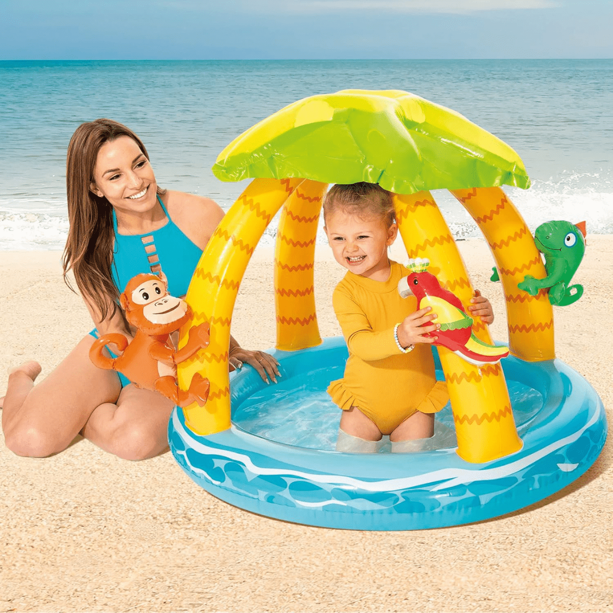 Tropical Island Baby Pool (40" x 34") – Jungle Fun for Little Ones! - Nesh Kids Store